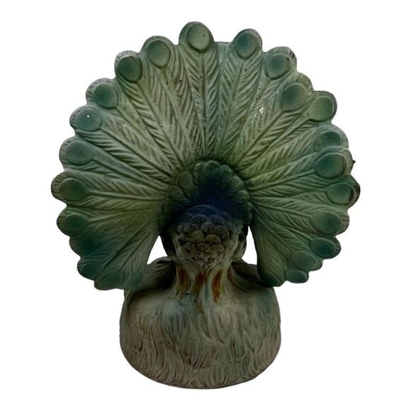 Vintage Hand Painted Ski Country Lefton Peacock Bourbon Statue Figurine Souvenir - Picture 3 of 5